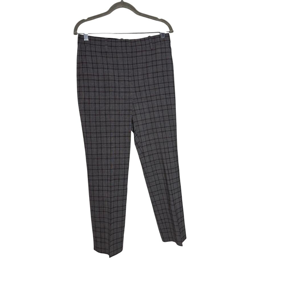 Theory Wool Pants Women’s 4 Ignera Glen Plaid Straight Leg